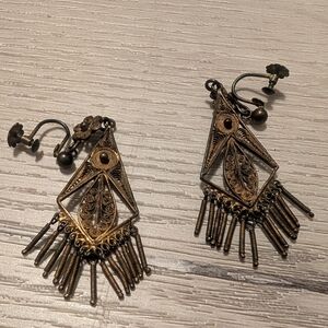 Handmade Clip On Metal Earrings